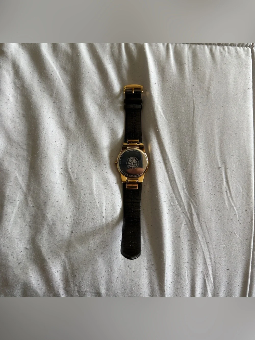 Citizen Men's Eco-Drive Modern Eco Axiom Watch 40mm Gold Tone Genuine Leather
